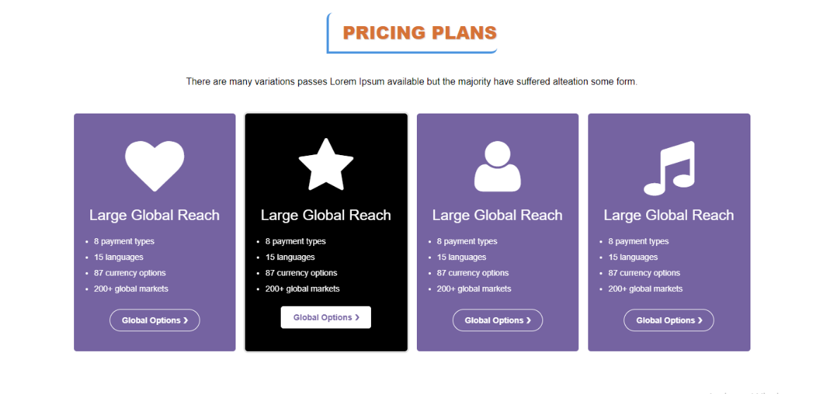 set pricing4 section