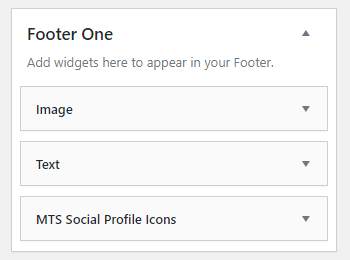set Footer section