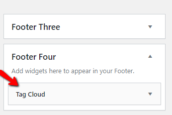 set Footer section