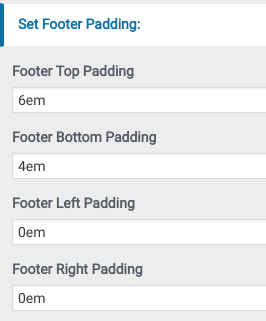 set Footer section