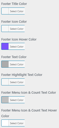 set Footer section