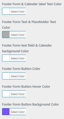 set Footer section