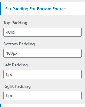 set Footer section