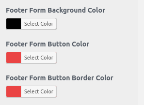 set Footer section