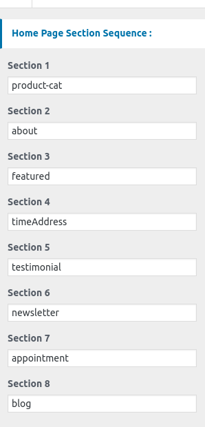 set section sequence