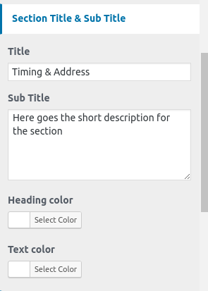 set time address section