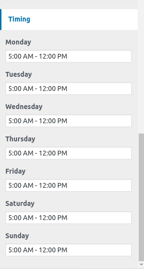 set time address section