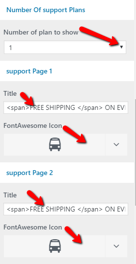 set Support Section