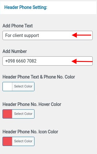 Set Header contact 