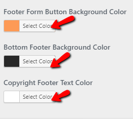 set Footer section