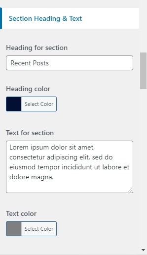 set Blog section