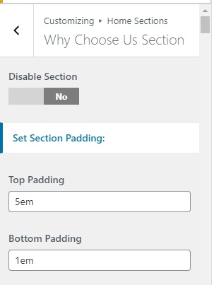set featured section