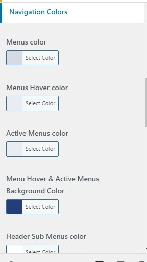 set Header menu