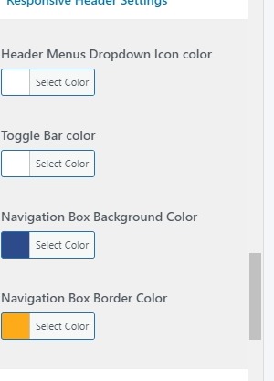 set Header menu