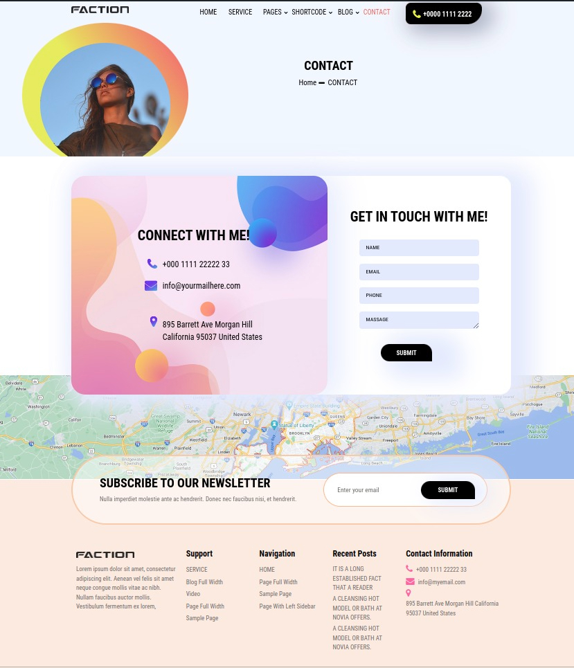 select Contact Page template