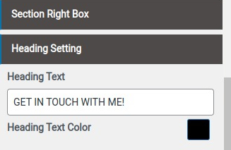 set contact section