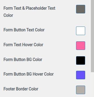 set Footer section