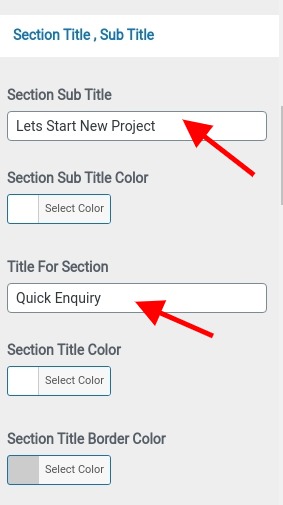 set contact section