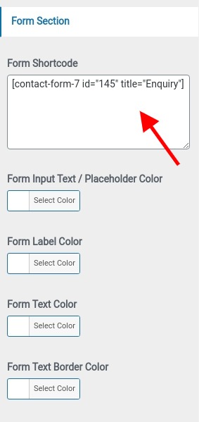 set contact section