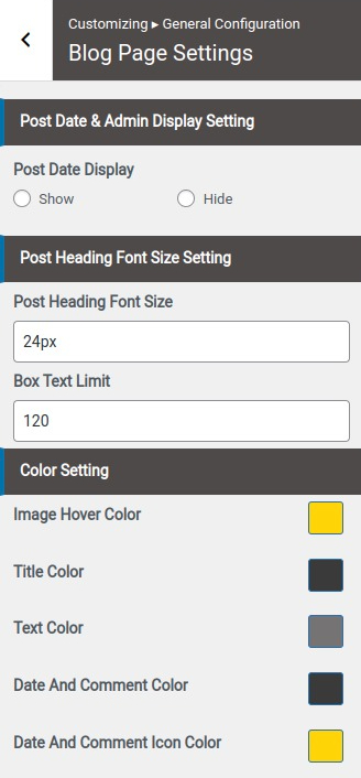 set Page Template