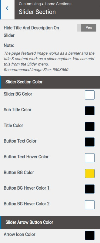 set slider