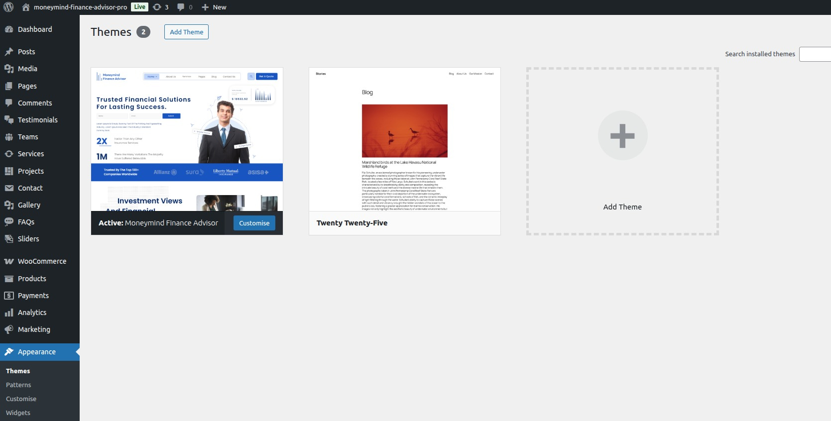 Add New Theme