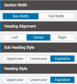 set Featured Page section