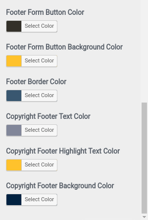 set Footer section