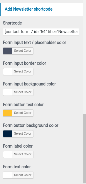 set contact section