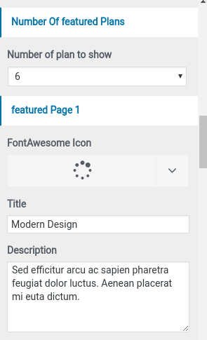 set ourfeature section