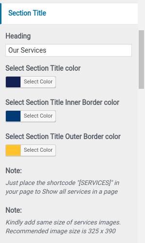 set services Section