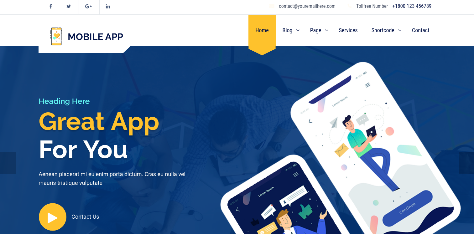 multi mobile app wordpress theme