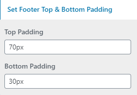 set Footer section