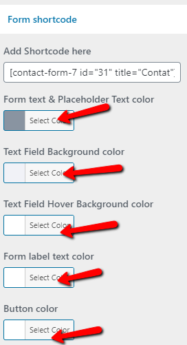 set contact section