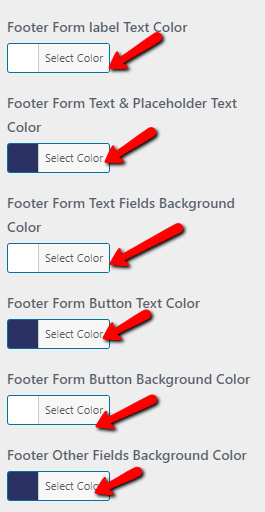 set Footer section