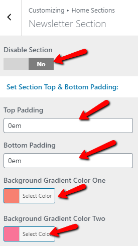 set contact section