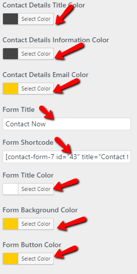 select Contact Page template