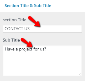 set contact section