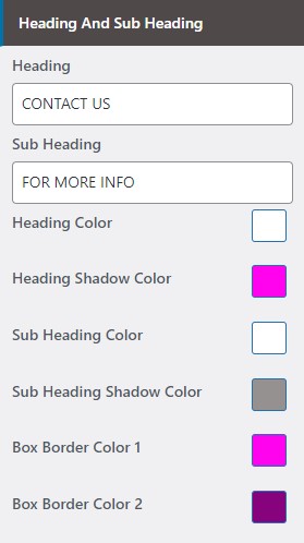 set contact section