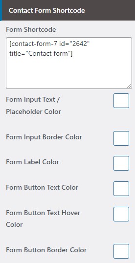 set contact section