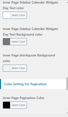 set Footer section