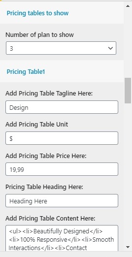 set pricing Section