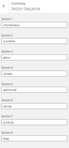 set section sequence