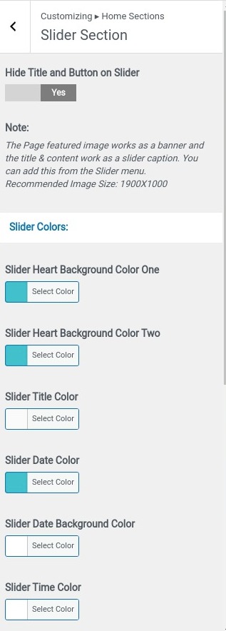 set slider