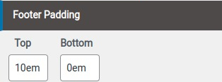 set Footer section