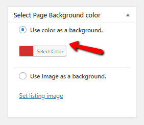 select Page with background color