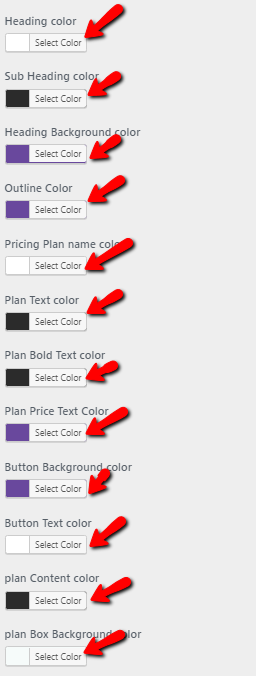 set Pricing section