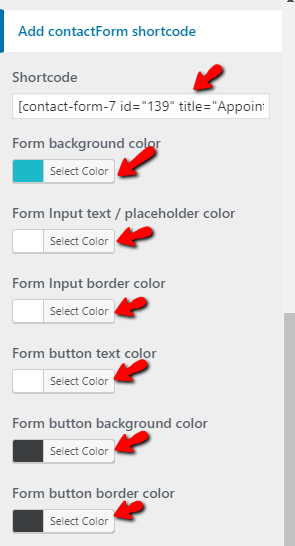 set contact section