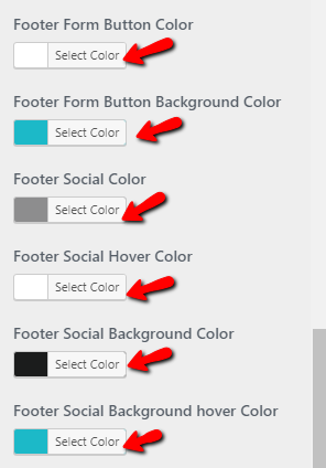 set Footer section