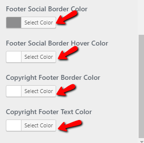 set Footer section